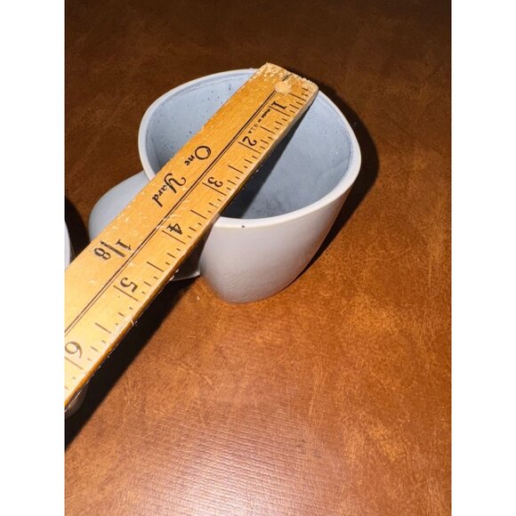 Set Of 2 Soho Lounge Ceramic Mugs With Speckled Interior In Light Blue & White - Picture 7 of 7
